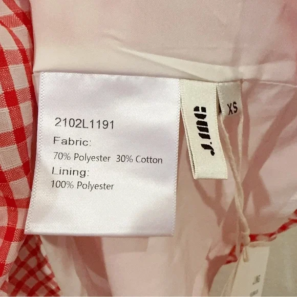 J.ING Red Plaid Off Shoulder Mini Dress Size XS NWT - Picture 13 of 14